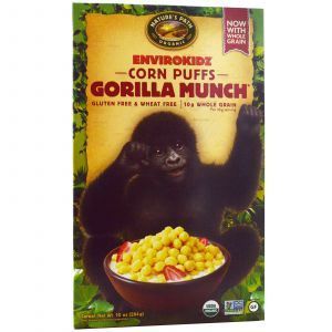 Кукурузные шарики "Горилла", Corn Puffs Gorilla, Nature's Path, органик, 284 г