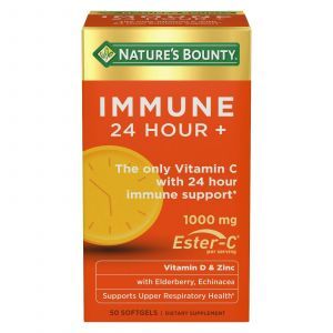 Витамин C, 24-часовая поддержка иммунной системы, Immunity Support Ester C, Nature’s Bounty, 1000 мг, 50 гелевых капсул