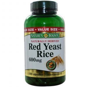 Красный дрожжевой рис, Nature's Bounty, 600 мг, 250 кап