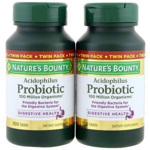 Пробиотик ацидофилус, Acidophilus Probiotic, Nature's Bounty, 100 таб.