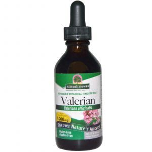 Валериана, экстракт корня, Valerian, Nature's Answer, 1000 мг, 60 мл