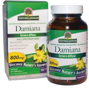 Дамиана, Damiana, Nature's Answer, 800 мг, 90 кап