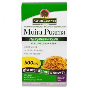 Муира-пуама, Muira Puama, Nature's Answer, 500 мг, 90 кап.