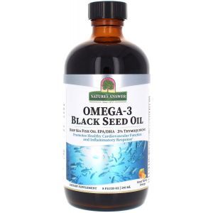 Омега-3 с маслом черного тмина, Omega-3 with Black Seed Oil, Nature's Answer, 240 мл