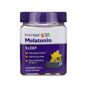 Мелатонін для дітей від 4 років, Kids, Melatonin, Ages 4+, Natrol, зі смаком ягід, 60 жувальних цукерок