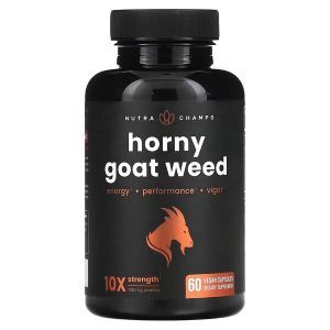 Екстракт горянки, Horny Goat Weed, NutraChamps, 60 веганських капсул