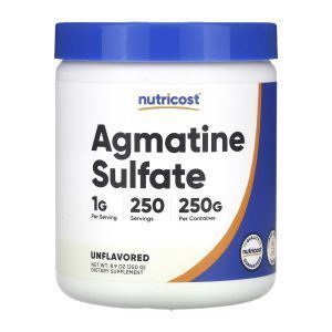 Агматинсульфат, Agmatine Sulfate, Nutricost, без добавок, 250г