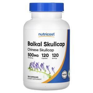 Шоломниця байкальська, Baikal Skullcap, Nutricost, 500 мг, 120 капсул