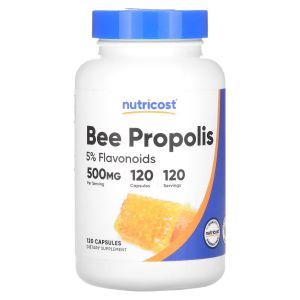 Прополис пчелиный, Bee Propolis, Nutricost, 500 мг, 120 капсул