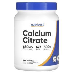 Цитрат кальция, Calcium Citrate, Now Foods, порошок, 227 г
