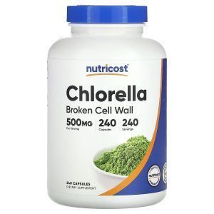 Хлорелла, Chlorella, Solgar, сломанные клеточные стенки, 100 капсул (Default)