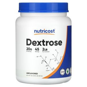 Дектроза, Dextrose, Nutricost, без добавок, 907 г