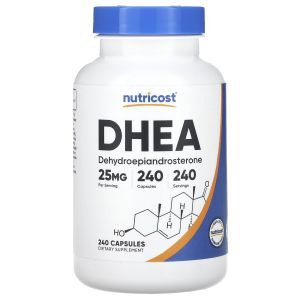 ДГЕА (дегідроепіандростерон), DHEA, Nutricost, 25 мг, 240 капсул