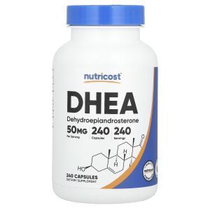 ДГЕА (дегідроепіандростерон), DHEA, Nutricost, 50 мг, 240 капсул