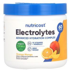 Электролиты, Electrolyte, Nutricost, апельсин и манго, 342 г
