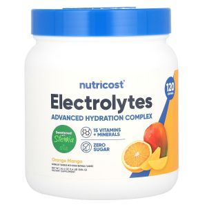 Электролиты, Electrolyte, Nutricost, апельсин и манго, 684 г
