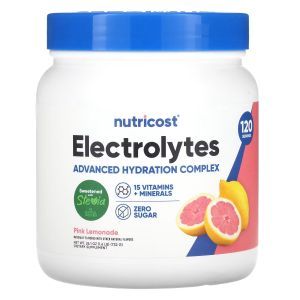Электролиты, Electrolyte, Nutricost, розовый лимонад, 732 г