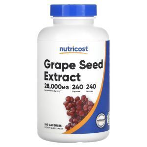  Экстракт виноградных косточек, Grape Seed Extract, Nutricost, 28000 мг, 240 капсул