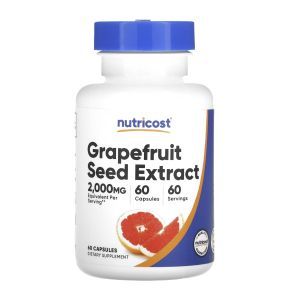 Екстракт грейпфрутової кісточки, Grapefruit Seed Extract, Nutricost, 2000 мг, 60 капсул