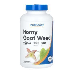 Горянка крупноцветковая, Horny Goat Weed, Nutricost, 600 мг, 180 капсул