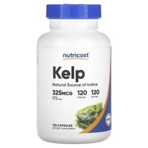 Ламинария, Kelp, Nutricost, 325 мкг, 120 капсул