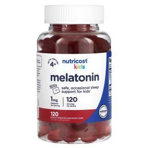 Мелатонін для дітей, від 4 років, Melatonin, Nutricost, 1 мг, 120 жувальних таблеток