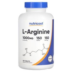 L-аргінін, L-Arginine, Nutricost, 1000 мг, 150 таблеток