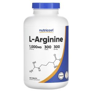 L-аргинин, L-Arginine, Nutricost, 1000 мг, 300 таблеток