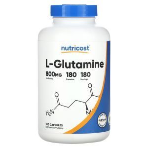 L-глютамин, L-Glutamine, Now Foods, 500 мг, 120 вегетарианских капсул
