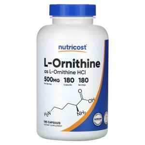 L-орнитин, L-Ornithine, Now Foods, 500 мг, 120 вегетарианских капсул
