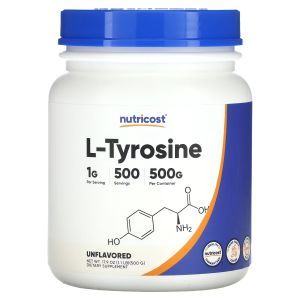 Тирозин, L-Tyrosine, Nutricost, без добавок, 500 г 