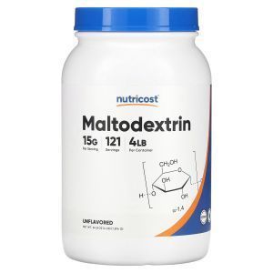 Мальтодекстрин, Maltodextrin, Nutricost, без добавок, 1814 г