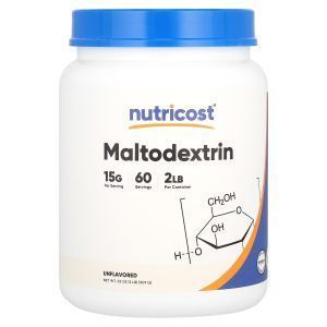 Мальтодекстрин, Maltodextrin, Nutricost, без добавок, 907 г