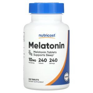 Мелатонін, Melatonin, Nutricost, 10 мг, 240 таблеток