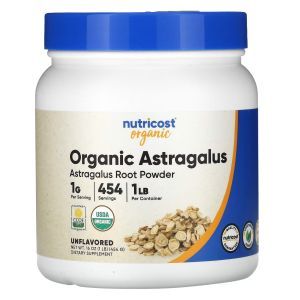 Астрагал органический, Organic Astragalus, Nutricost, без добавок, 454 г