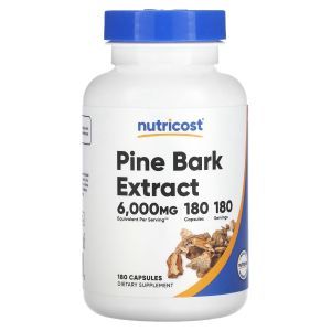 Экстракт сосновой коры, Pine Bark Extract, Nutricost, 6000 мг, 180 капсул