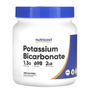 Бікарбонат калію, Potassium Bicarbonate, Nutricost, без добавок, 907 г