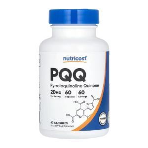 Пирролохинолинхинон, PQQ, Nutricost, 20 мг, 60 капсул