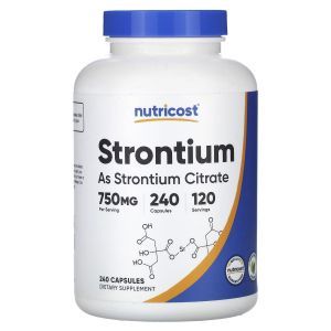 Стронций для здоровья костей, Strontium, Life Extension, 750 мг, 90 кап.