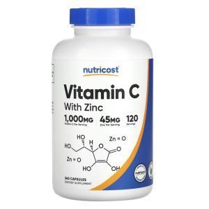 Витамин С и цинк для иммунитета, C-1000 Zinc Immune, Now Foods, 1000 мг/15 мг, 90 вегетарианских капсул
