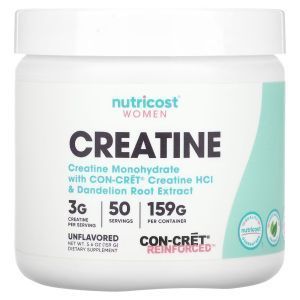 Креатин, Creatine, Nutricost, для жіночого здоров'я, без добавок, 159 г