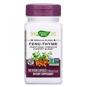 Смесь для дыхательных путей, Fenu-Thyme, Nature's Way, 900 мг, 100 кап.