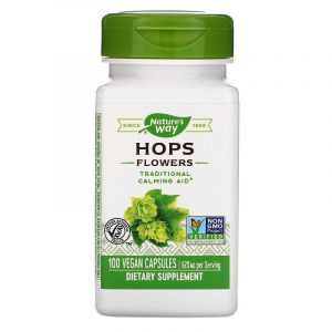 Хмель (цветы), Hops, Nature's Way, 620 мг, 100 кап.