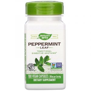Листья перечной мяты,  Peppermint, Nature's Way, 700 мг, 100 капсул