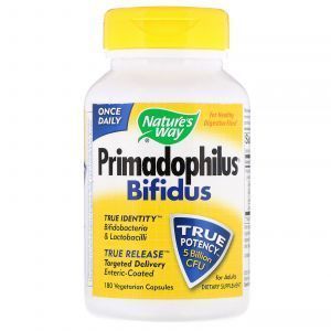 Примадофилус Бифидус, Primadophilus Bifidus, 5 Billion CFU, Nature's Way, 180 кап.