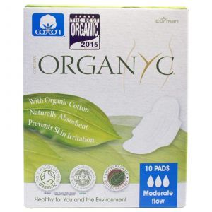Гигиенические прокладки, Menstrual Pads, Organyc, 10 шт