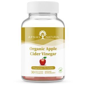 Уксус яблочный органический, Organic apple cider vinegar, Apnas Natural, 30 жевательных пастилок