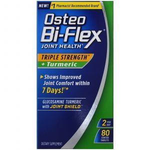 Комплекс для суставов тройная сила + куркума (Joint Health), Osteo Bi-Flex, 80 таблеток