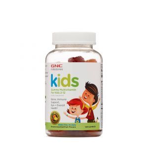 Мультивитамины для детей 2-12 лет, Kids Multivitamin, GNC, фруктовый вкус, 120 жевательных конфет