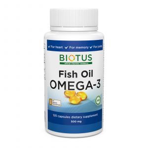 Омега-3 рыбий жир, Omega-3 Fish Oil, Biotus, 120 капсул
